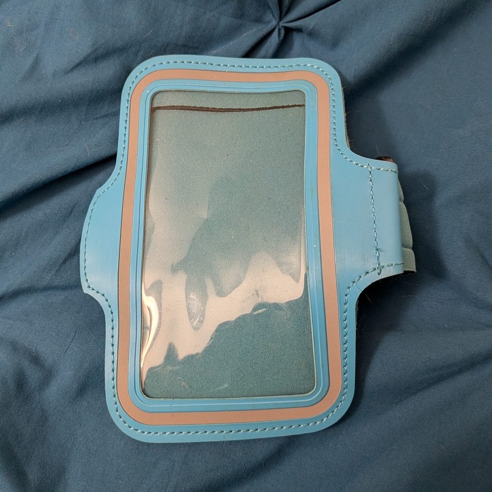 Blue Armband Phone Holder For Exercise Running Gym